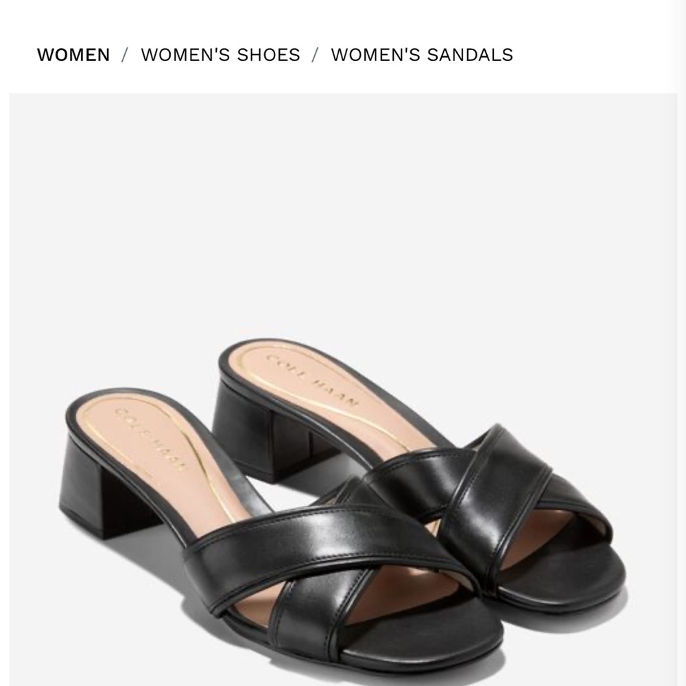 Cole Haan Black Slide Landon Sandals